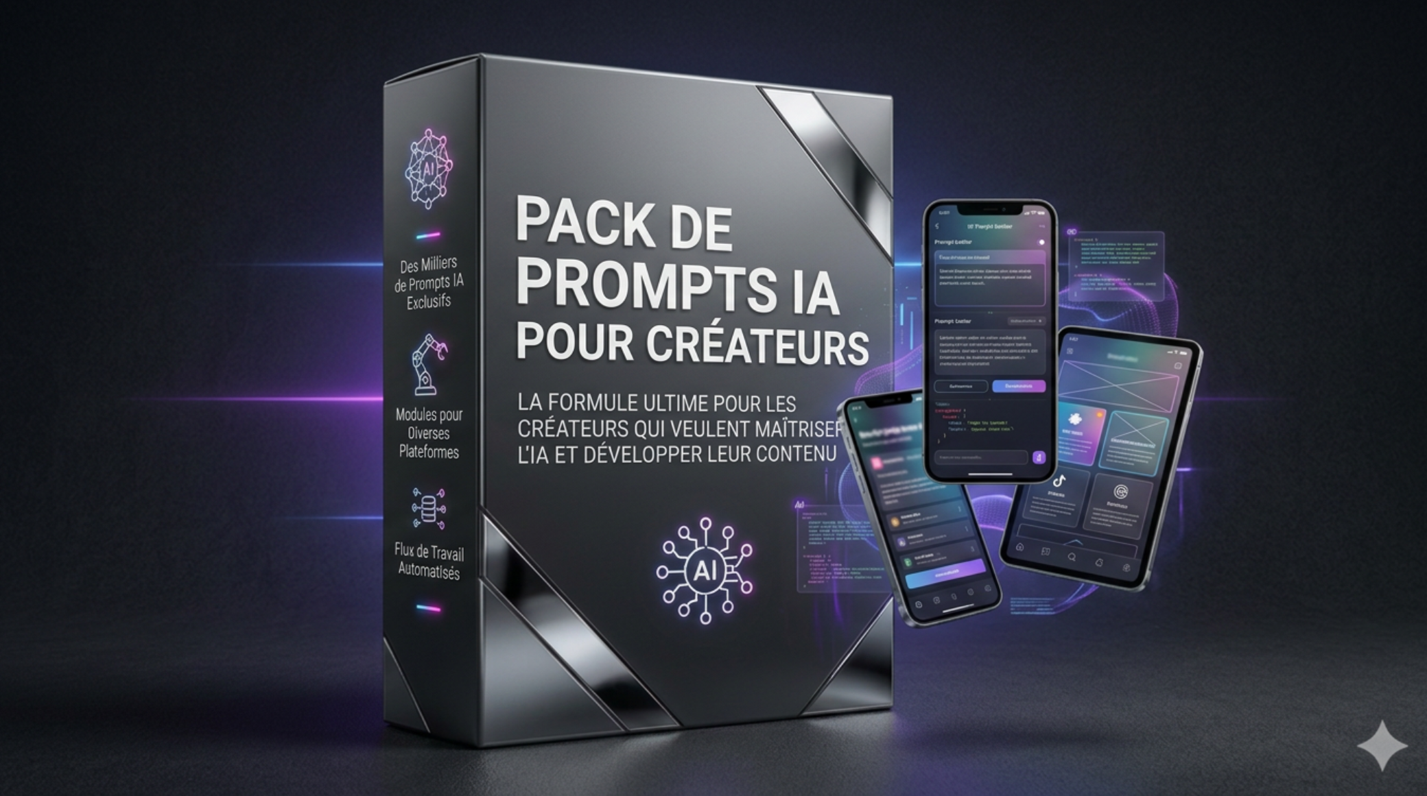 Pack de prompts IA pour les créateurs